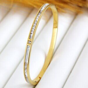 Stylish Novelty Bangle - Double-Sided Stainless Steel Jewelry Gift